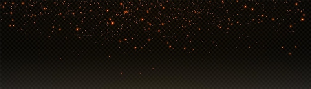 Vector glowing light effect with lots of shiny particles isolated on dark background star cloud with dust