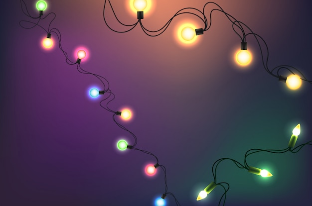 Glowing lights vector clipart 