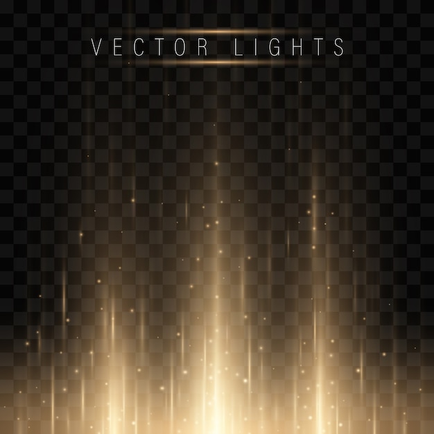 Vector glowing magic light effect and long trails fire motion.