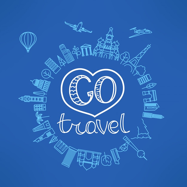 Go travel concept. vector illustration