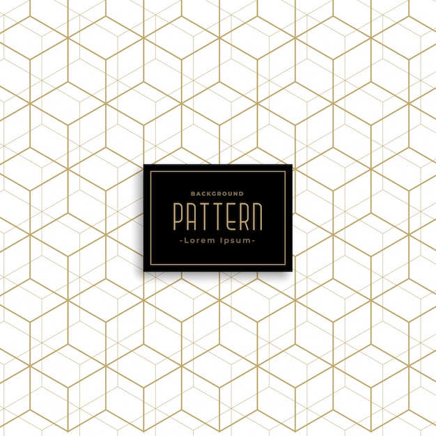 gold geometric cube style pattern background