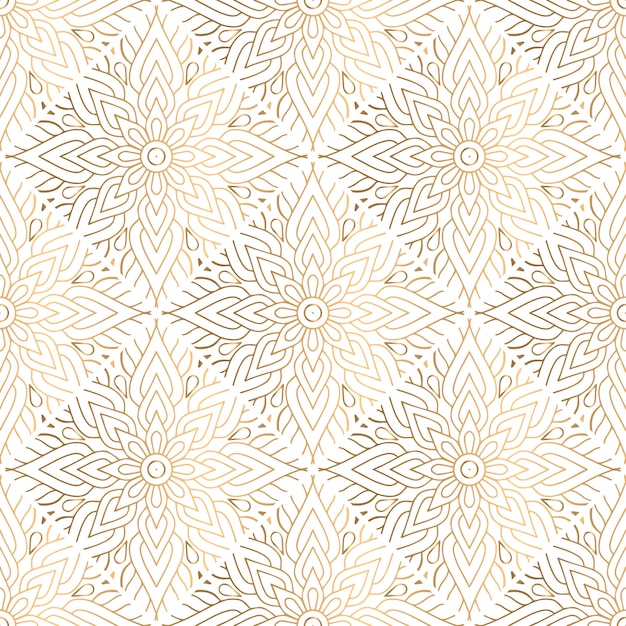 golden decorative mandala pattern