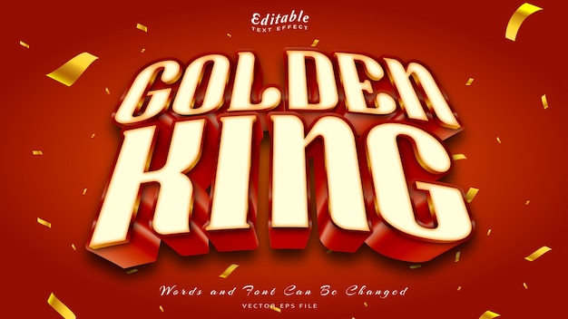 golden king text effect