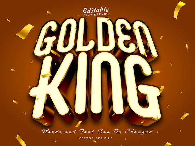 golden king text effect