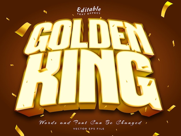 golden king text effect