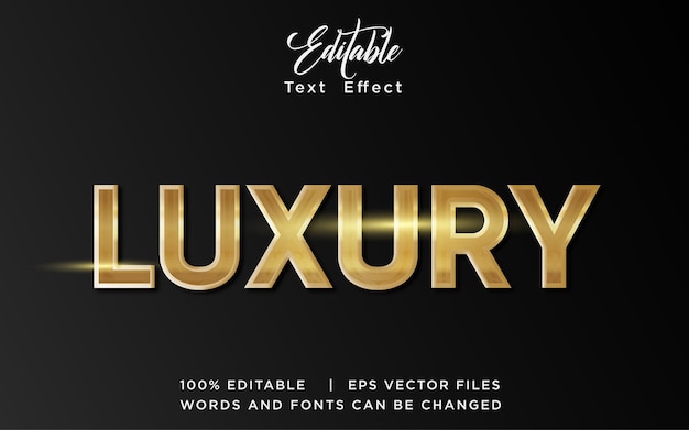 Golden luxury 3d text style effect