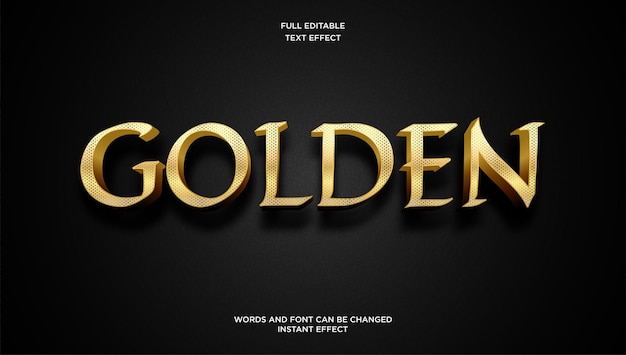 Golden luxury editable text effect modern gradient gold style