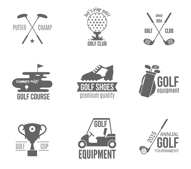 Golf logo set