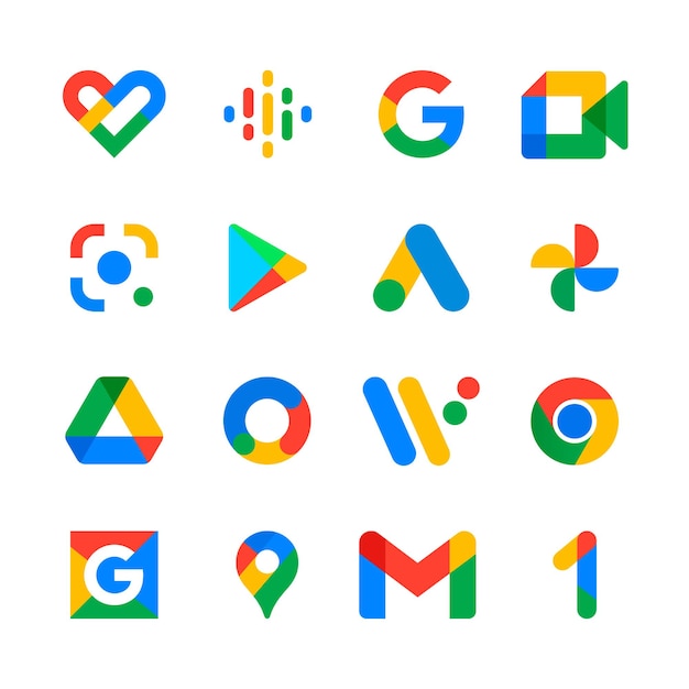 Vector google icons set