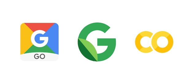 Vector google services logos google services go g leaf colaboratory google services editorial color logos vector icons