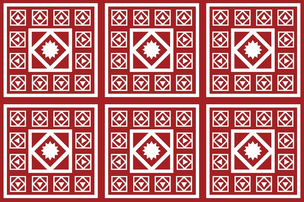 Gorgeous seamless pattern from red stylish color Floral Turkish Moroccan Portuguese Azulejo tiles