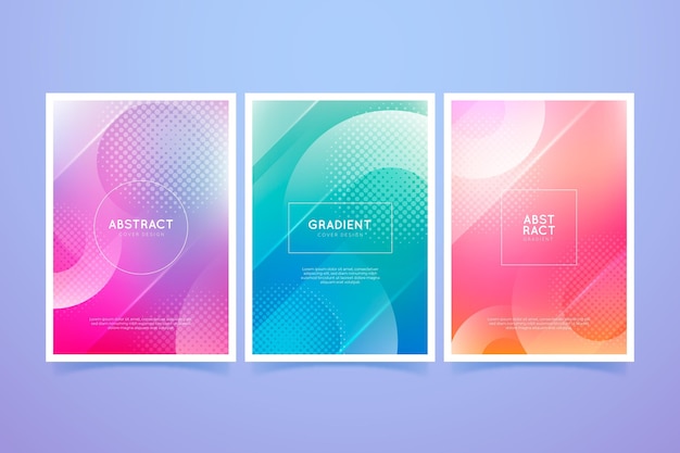 Gradient abstract shapes cover set