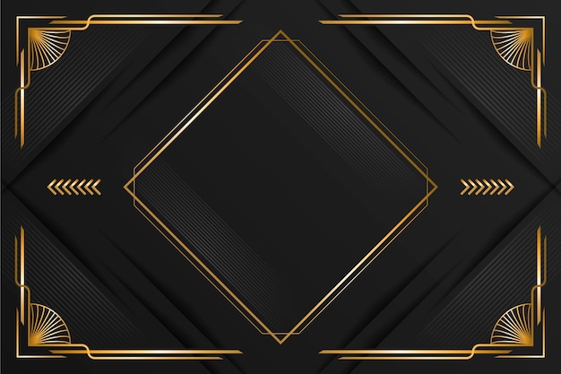 Gradient black backgrounds with golden frames