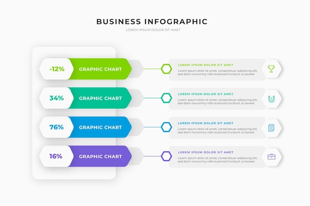 Gradient business infographics