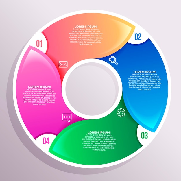 Gradient circular diagram infographic