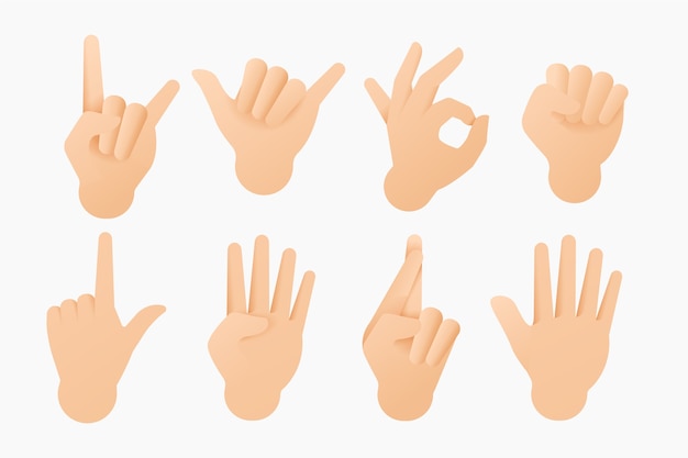 Gradient emoji hands element