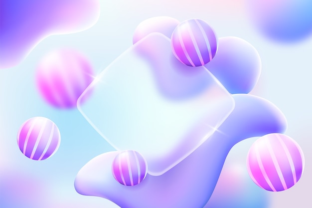 Gradient glassmorphism horizontal banner