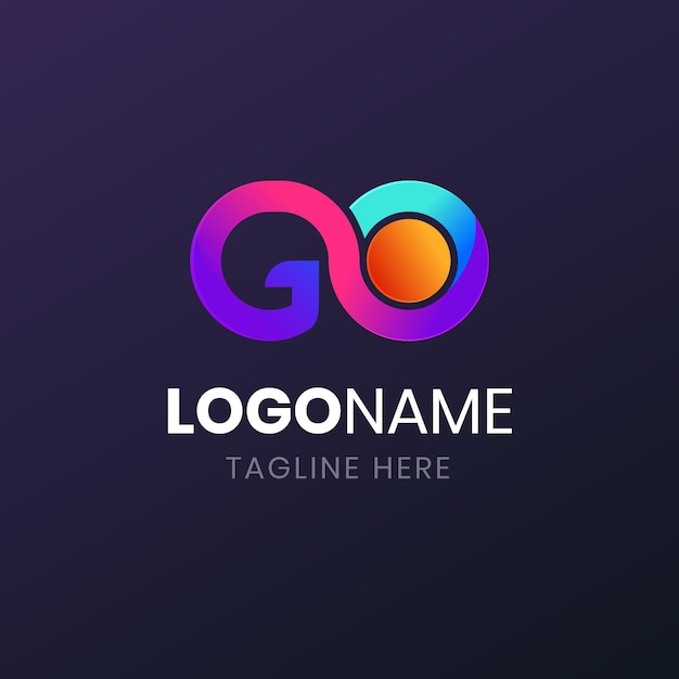 Gradient go logo template