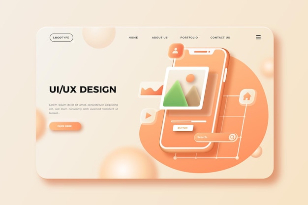 Vector gradient golden luxury landing page