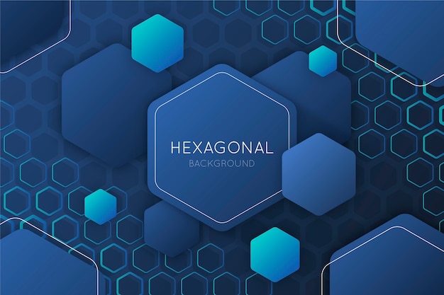 Gradient hexagonal background