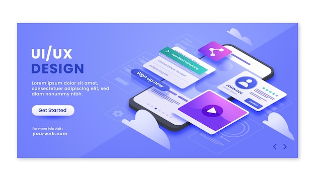 Gradient mobile ui/ux design