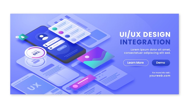 Gradient mobile ui/ux design