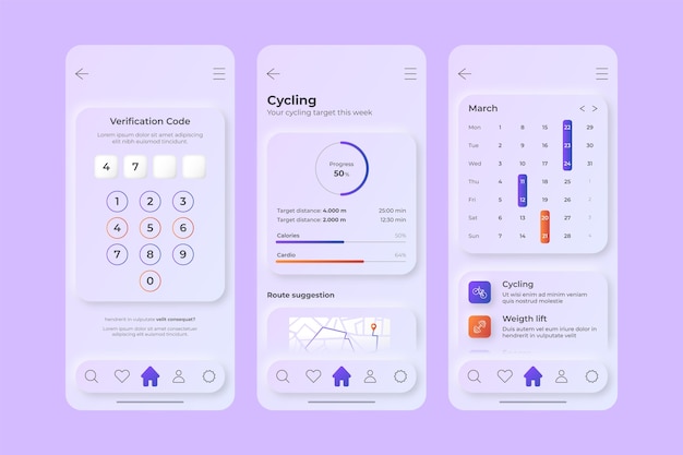 Gradient mobile ui/ux landing page