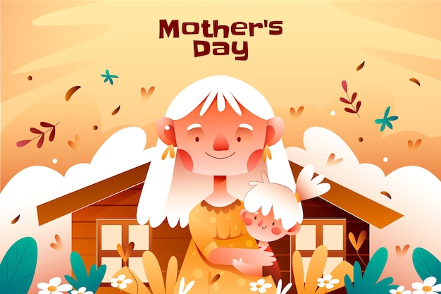 Vector gradient mother's day background