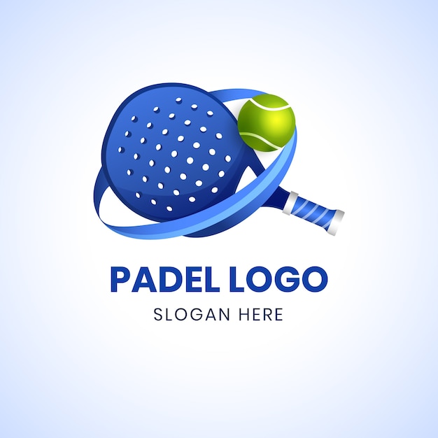 Gradient padel logo template