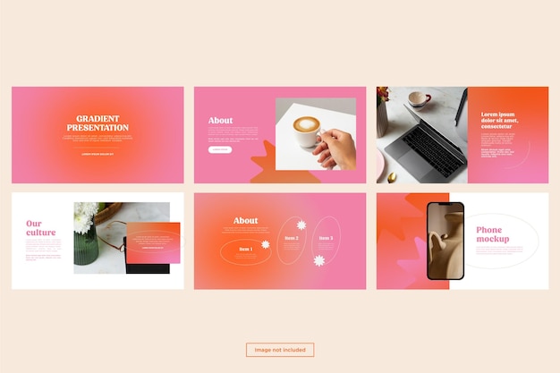 Vector gradient presentation template