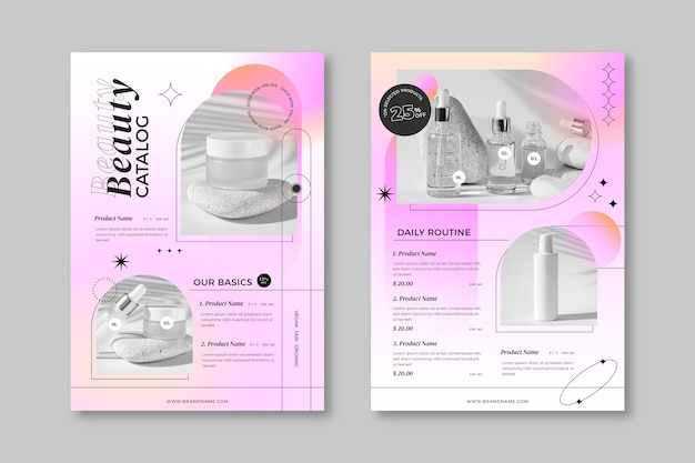 Vector gradient  product catalog brochure template