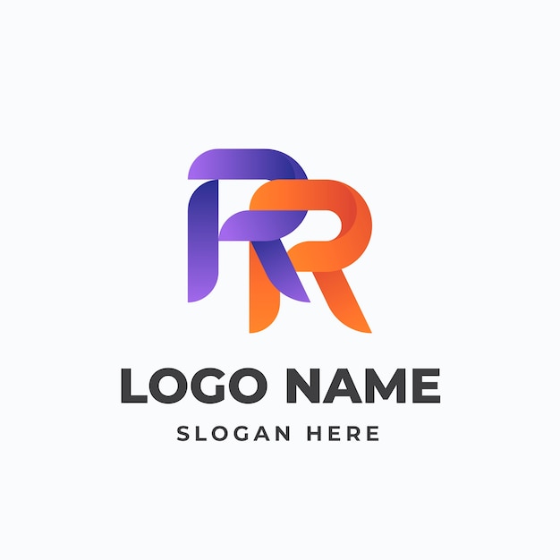 Gradient rr logo template