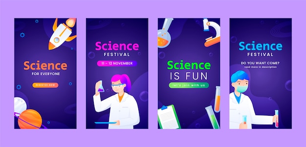 Gradient science instagram stories