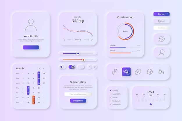 Gradient  ui collection element