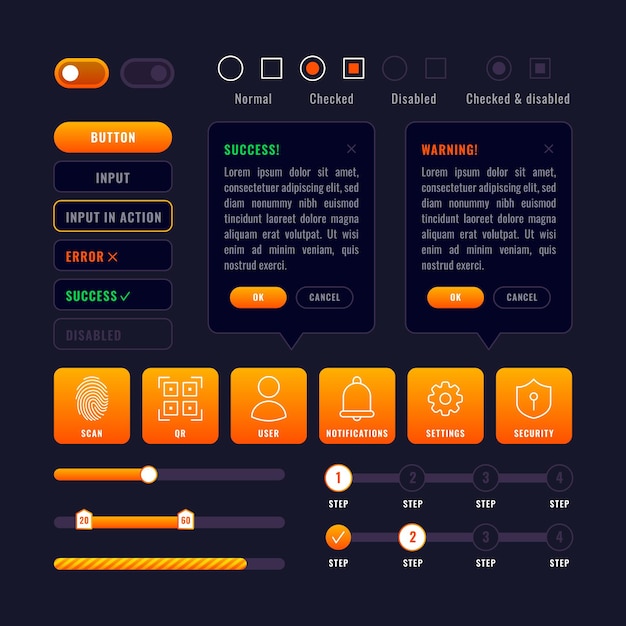 Gradient ui kit collection