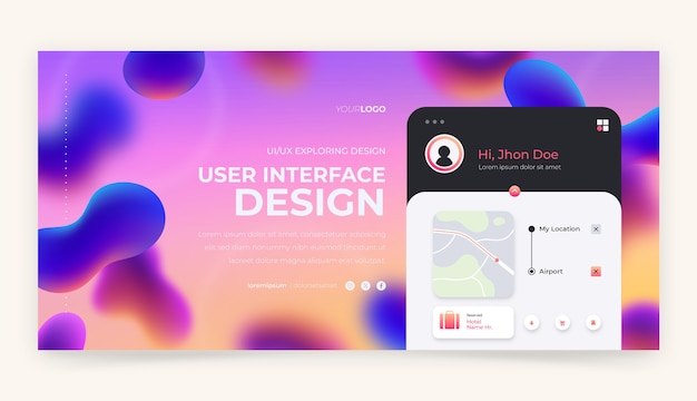 Gradient  ui/ux design banner