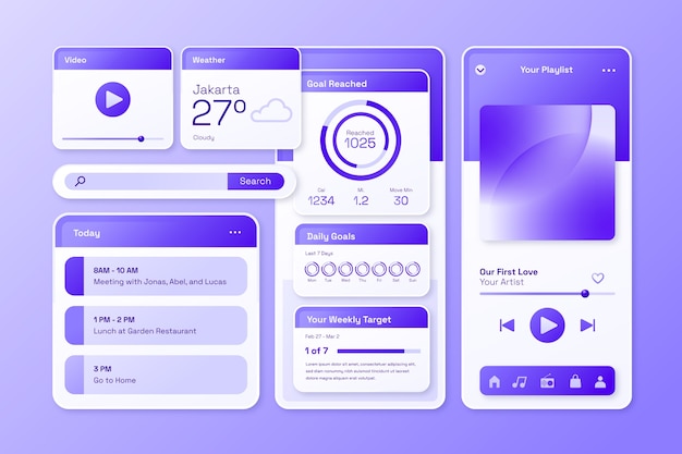 Gradient ui/ux design