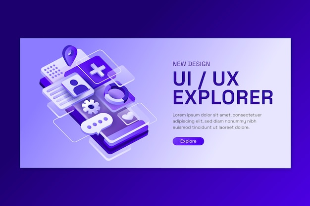 Gradient ui/ux design