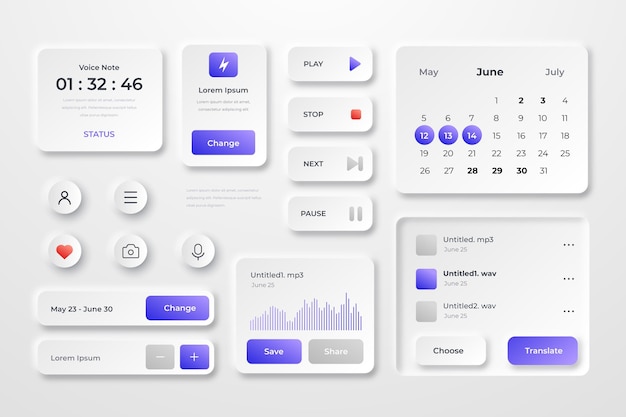 Gradient ui/ux elements