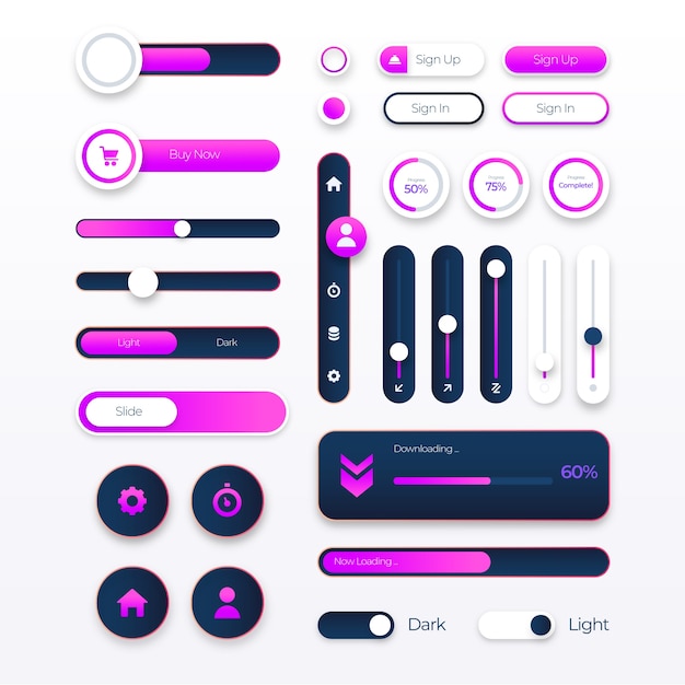 Gradient  ui/ux ui collection