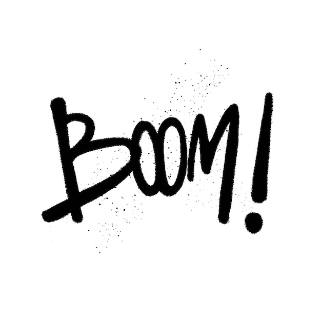 Graffiti spray paint Word boom Isolated Vector