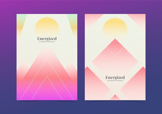 Vector grainy gradient poster  template