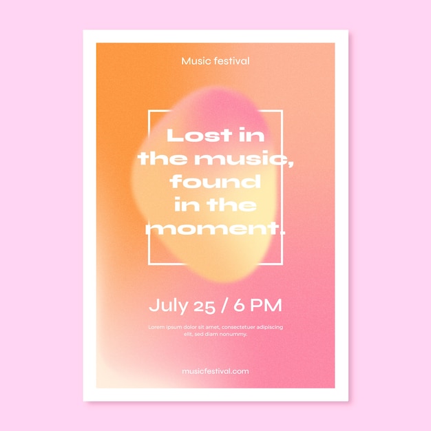 Grainy gradient poster  template