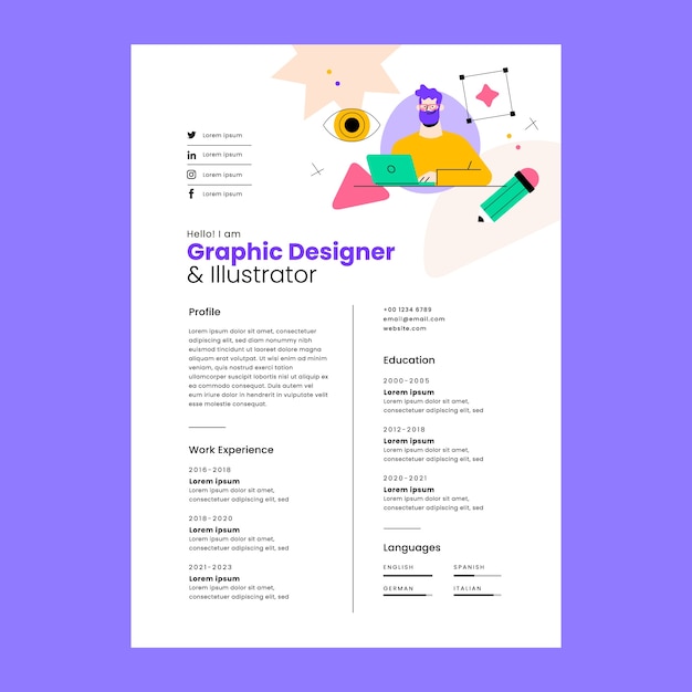 Graphic designer  template design