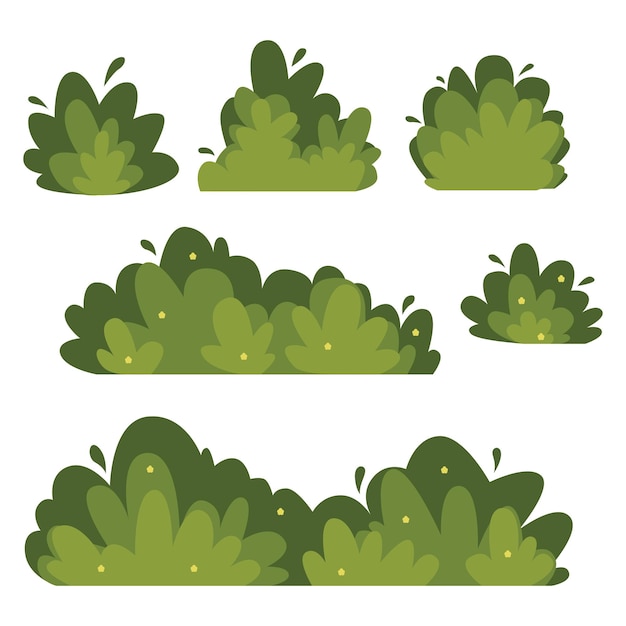 Vector grass set elements vector illustration