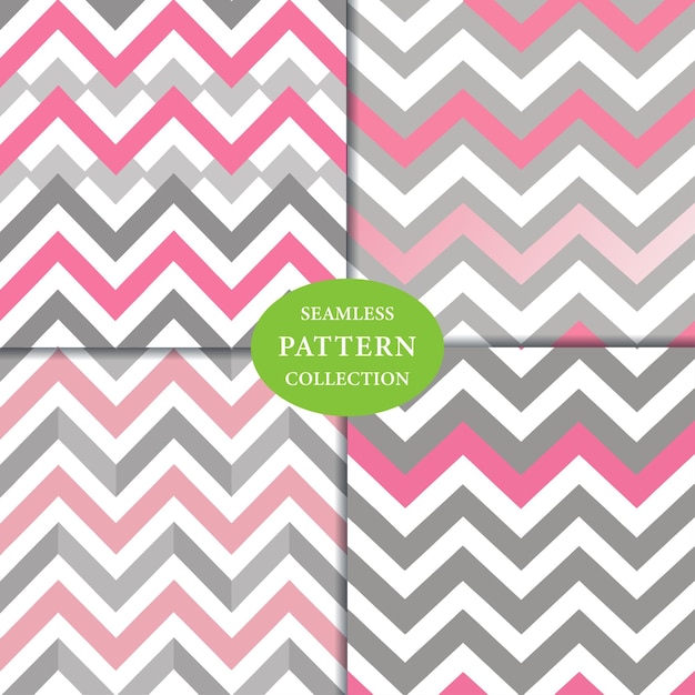 Vector gray and pink chevron seamless pattern background design