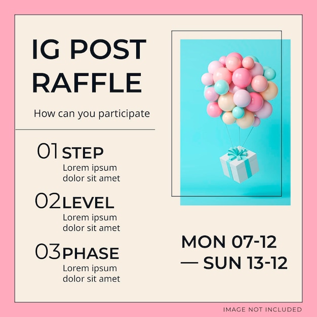 Great instagram post template for raffle