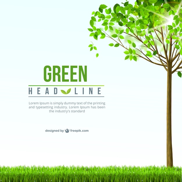 Vector green background template