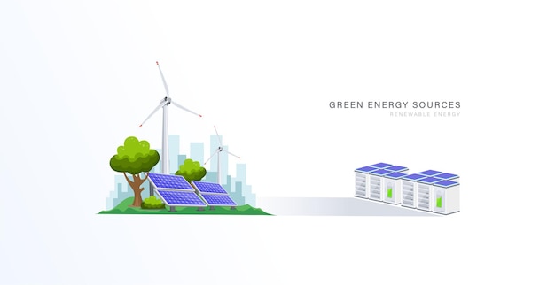 Green energy power plant concept design for Ecology friendly sustainable development and clean earth environment