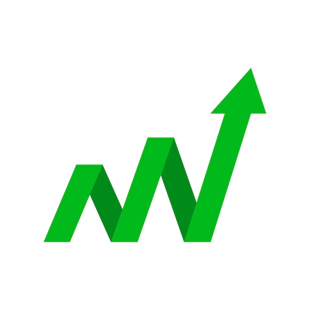 Green Indication arrows Up arrows statistic financial symbol Vector illustration EPS 10